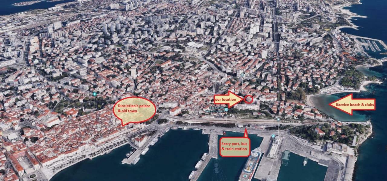 Appartamento Bacvice Seaview Spalato Esterno foto